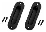 Pack 2 Tirador 120mm X 41mm Asa Embutido Ovalada Para Closet