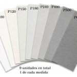 Pack Lijas Diferentes Granos 23x28cm Antiempaste Pack 9u