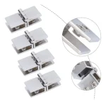 4pcs Bisagras 180° cuadrada mampara De Vidrio 5-8mm - Imagen 3