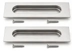 Asa Rectangular Embutida Puerta Closet Corredera 12cm 2uni