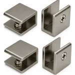 Pack 4u Soporte Repisa Cromado Bruñido Estante Vidrio 6a10mm