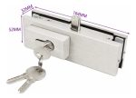 Kit 5pcs Cerradura Bisagra Para Puerta Vidrio Inox Bruñido - Imagen 3