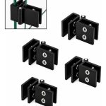 4u Bisagra 90° Para Vidrio 5-8mm, Gabinete Esquina Negro