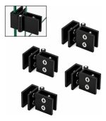 4u Bisagra 90° Para Vidrio 5-8mm, Gabinete Esquina Negro