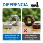 Tuerca Hexagonal M8 Acero Inoxidable, Pack 100 Unidades - Imagen 4