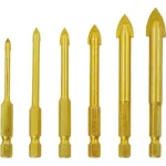 6 Brocas Para Metal Concreto Vidrio Madera Mármol Hexagonal