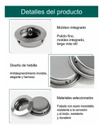 Manilla Tirador Asa Redonda Embutida Acero Inox 304 41mm 24u - Imagen 3