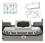 Bisagra Soporte Inferior Para Puerta De Vidrio Templado 1pcs - Imagen 2