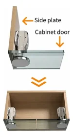 2un Bisagra Recta Puerta De Vidrio 5 A 8mm Estantes Gabinete - Imagen 4