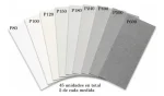 Set Lijas Diferente Grano Pliego 23x28cm Antiempaste 45u