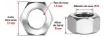 Tuerca Hexagonal M10 Acero Inoxidable Pack 100 Unidades - Imagen 2