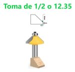 Fresa Madera Copiadora Angulo 45 Grados Toma 1/2 - Imagen 2