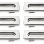 6u Tirador Rectangular Embutida Puerta Corredera 120mm