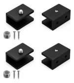 Soporte Repisa Estante Vidrio Acrílico De 6 A 10mm Negro 4u