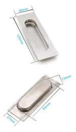 6u Tirador Rectangular Embutida Puerta Corredera 120mm - Imagen 2