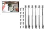6 Unid Piston Neumatico Brazo Bombin Para Puerta 120n -12kg - Imagen 9