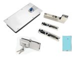 Kit 5pcs Herraje Para Puerta Vidrio Mampara Inox Bruñido