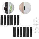12u Asa Rectangular Embutida Puerta Corredera 12cmx4cm