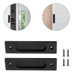 2 Asa Rectangular Embutida Puerta Closet Corredera 12cmx4cm
