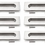 Tirador Asa Rectangular Embutida Puerta Corredera 12cm 6uni