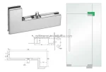 Bisagra Soporte Superior L para Puerta Vidrio 8 A 12mm 1pc - Imagen 2