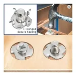 Inserto Para Patín Tuerca Araña/anclaje Para Muebles M8 100u - Imagen 3