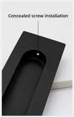 24u Tirador Rectangular Liso Embutida Puerta Corredera 12cm - Imagen 3