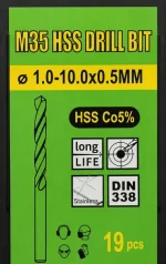 Juego De Brocas Cobalto Al 5% 1mm A 10mm 20pcs Hssm338 - Imagen 4