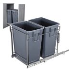 Basurero Doble Extraible 18litros Gris Tfx Doble 18lt