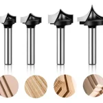 Fresa Madera Doble Perfilado Curvo Vástago 1/4 4pcs