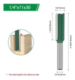 Fresa Recta Profesional 3 Filos Madera Toma 1/4 5u Dif Medid - Imagen 5