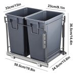 Basurero Doble Extraible 18litros Gris Tfx Doble 18lt - Imagen 5