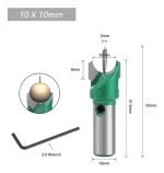 Fresa Para Cuentas Esferas Bolas Diámetro 10mm Vástago 10mm - Imagen 2