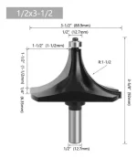 Fresa Madera Cuarto Rodón Toma 1/2 R 1 - 1/2 1pcs - Imagen 2