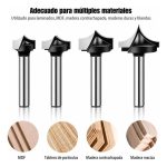 Fresa Madera Doble Perfilado Curvo Vástago 1/4 X 5/8 1pcs - Imagen 3