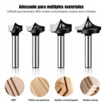 Fresa Madera Doble Perfilado Curvo Vástago 1/4 X 1/2 1pcs - Imagen 3