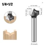 Fresa Madera Doble Perfilado Curvo Vástago 1/4 4pcs - Imagen 2