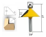 Fresa Madera Copiadora 45° Grados Vástago 1/4 Alta Dureza - Imagen 2