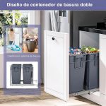 Basurero Doble Extraible 18litros Gris Tfx Doble 18lt - Imagen 7