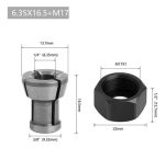 Tuerca M17 Repuesto Fresadora Router 1/4 +collerin Dif.mod. - Imagen 2