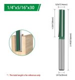Fresa Recta Profesional 3 Filos Madera Toma 1/4 5u Dif Medid - Imagen 3