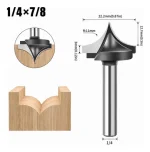 Fresa Madera Doble Perfilado Curvo Vástago 1/4 4pcs - Imagen 3