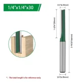 Fresa Recta Profesional 3 Filos 1/4x30 Madera Toma 1/4 - Imagen 2