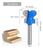 Fresa Manilla Mueble Cajones Vástago 1/4 X 7/8 Molding - Imagen 2