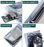 Pack 100 Bolsas Esd Para Piezas Electronicas 26x35cm - Imagen 3